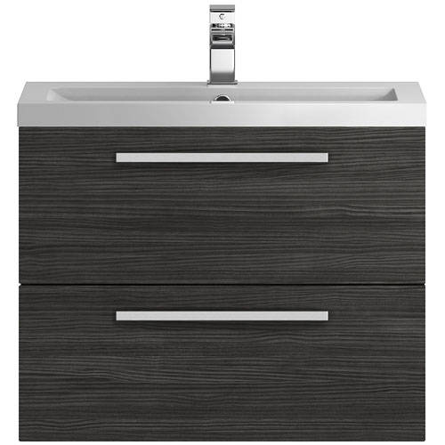 Additional image for Wall Hung Vanity Unit Pack With Cabinet (H Black).