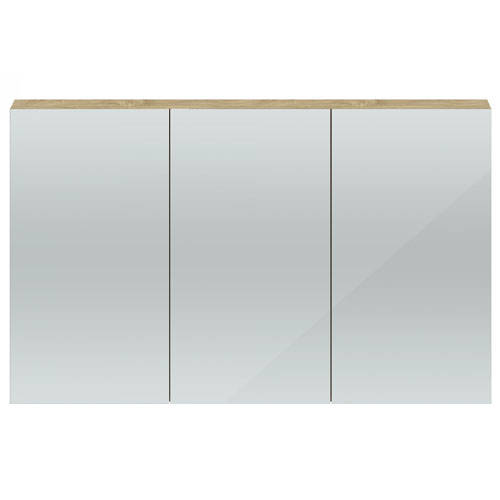 Additional image for 3 Door Mirror Cabinet 1350mm (Natural Oak).