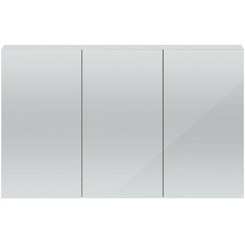 Additional image for 3 Door Mirror Cabinet 1350mm (Gloss Grey Mist).