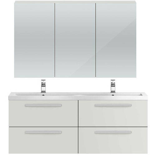 Additional image for Wall Hung Vanity Unit Pack With Cabinet (Grey Mist).