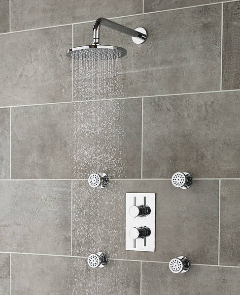 Additional image for Quest Thermostatic Shower Valve, Head, Arm & Body Jets.