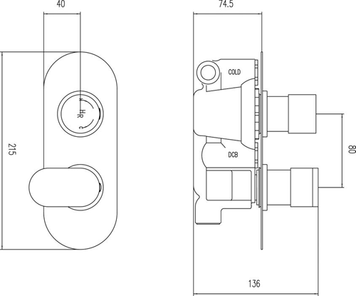 Additional image for Twin Concealed Thermostatic Shower Valve (Chrome).