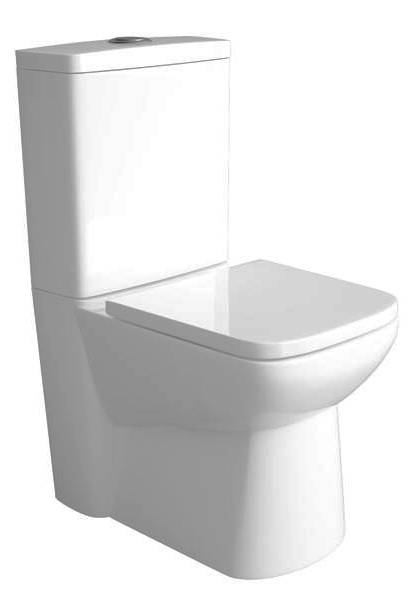 Additional image for Compact Flush To Wall Toilet, 450mm Basin & Semi Pedestal.