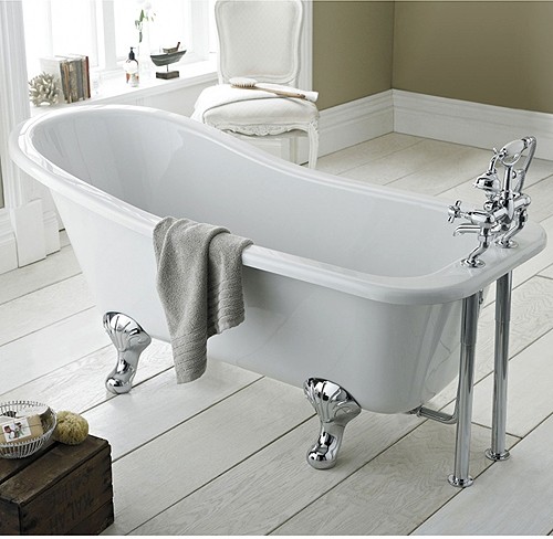 Additional image for Brockley Slipper Bath & Corbel Feet 1500x730mm.