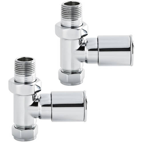 Additional image for Modern Radiator Valves (Straight, Chrome).