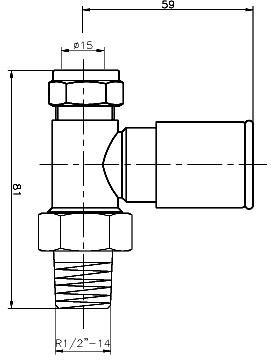 Additional image for Modern Radiator Valves (Straight, Chrome).