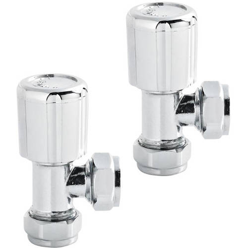 Additional image for Radiator Valves (Angled, Chrome).