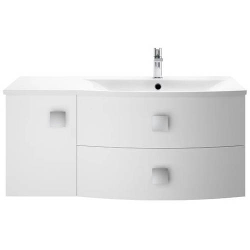 Additional image for Wall Hung 1000mm Cabinet & Basin RH (Moon White).