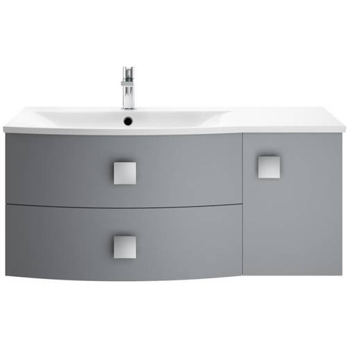 Additional image for Wall Hung 1000mm Cabinet & Basin LH (Dove Grey).