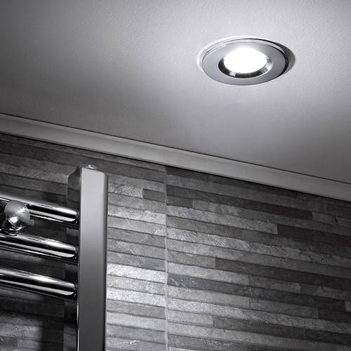 Additional image for 2 x Shower Spot Lights & Cool White LED Lamps (Chrome).