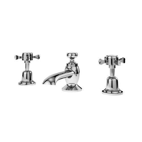 Additional image for 3 Hole Basin & Bath Shower Mixer Tap With Cranked Legs (Chrome).
