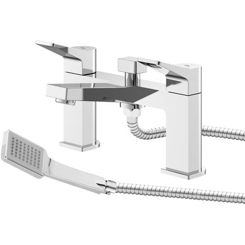 Additional image for Bath Shower Mixer Tap With Lever Handles (Chrome).