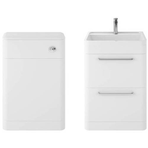 Additional image for Floor Standing 600mm Vanity Unit & BTW Pack (Pure White).