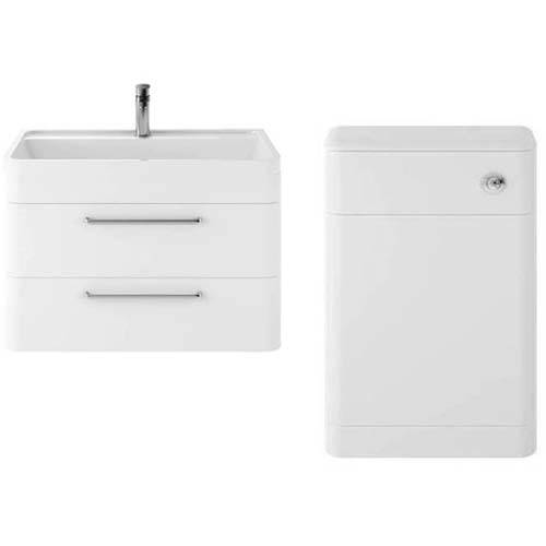 Additional image for Wall Hung 800mm Vanity Unit & BTW Pack (Pure White).