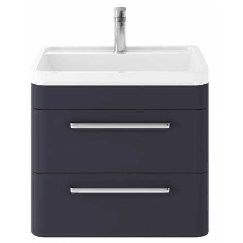 Additional image for Wall Hung Vanity Unit & Basin 600mm (Indigo Blue).