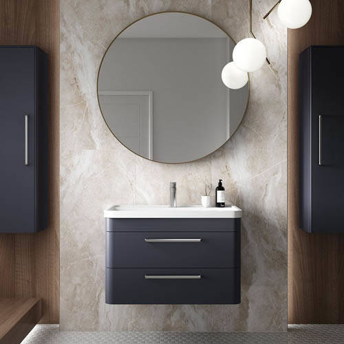 Additional image for Wall Hung 600mm Vanity Unit & BTW Pack (Indigo Blue).
