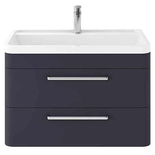 Additional image for Wall Hung Vanity Unit & Basin 800mm (Indigo Blue).