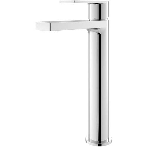 Additional image for Tall Basin Mixer Tap With Push Button Waste (Chrome).