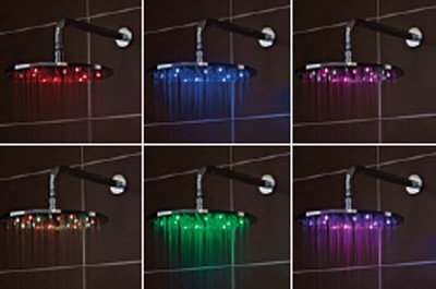 Additional image for LED Square Shower Head (200x200mm, Chrome).