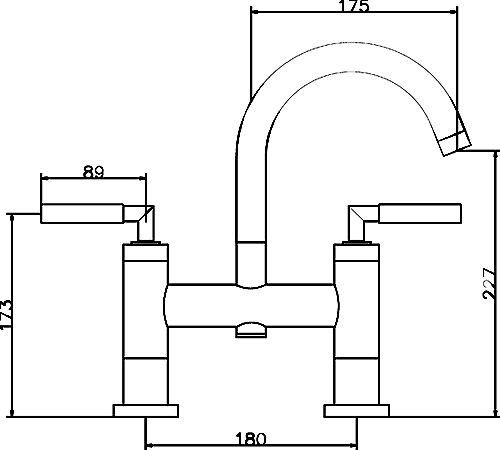 Additional image for Basin Mixer & Bath Filler Tap Set (Chrome).