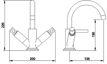 Additional image for Basin & Bath Shower Mixer Tap Set (Free Shower Kit).