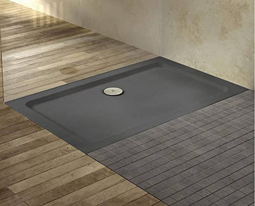 Additional image for Rectangular Shower Tray 1400x800mm (Slate Grey).