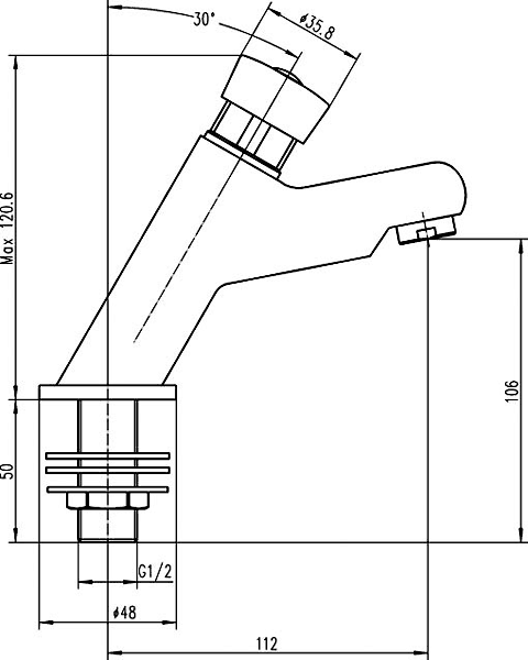 Additional image for Non Concussive Basin Taps (Chrome).