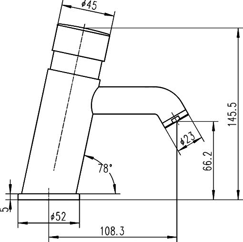 Additional image for Non Concussive Basin Mixer Tap (Chrome).