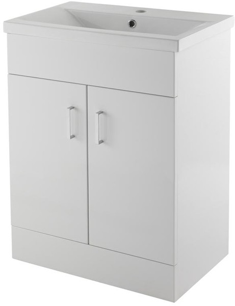 Additional image for 600mm Vanity Unit Suite With BTW Unit, Pan & Seat (White).