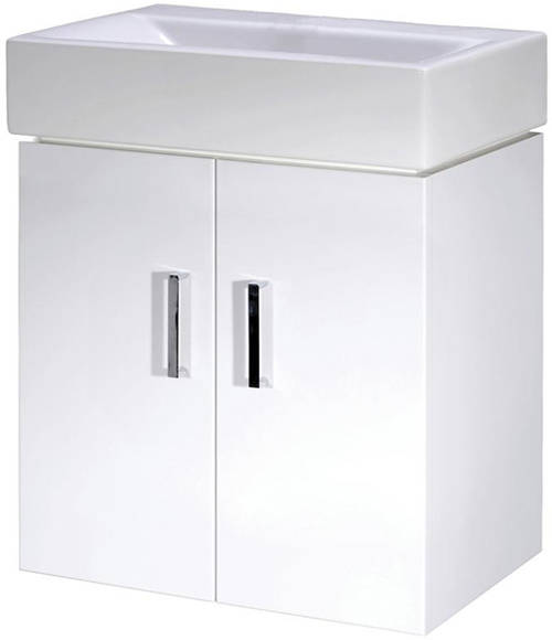Additional image for Wall Mounted Vanity Unit With Basin 595x450x320mm.