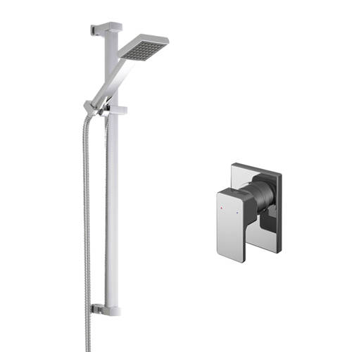 Additional image for Concealed Manual Shower Valve With Slide Rail Kit (Chrome).