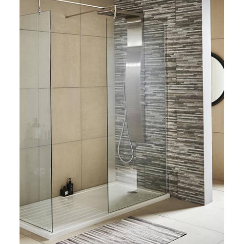 Additional image for Wetroom Glass Screen With Support Bracket (1200mm).