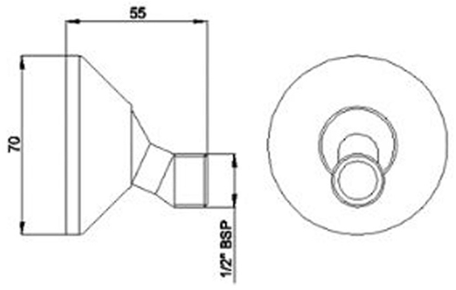 Additional image for Pair Of Wall Mounted Couplings (Chrome).