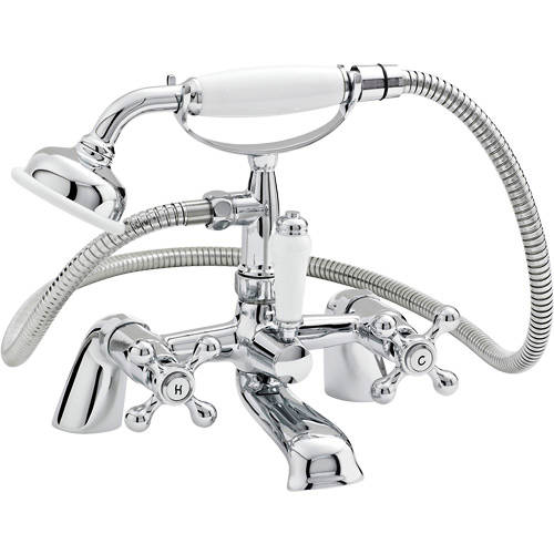 Additional image for Bath Shower Mixer Tap With Large Handset (Chrome).