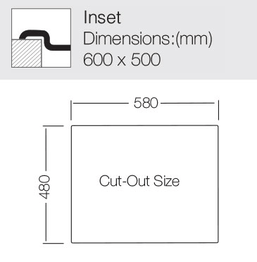 Additional image for Inset Kitchen Sink (600/500mm, S Steel).