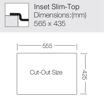 Additional image for Inset Slim-Top Kitchen Sink (565/400mm, S Steel, LH).
