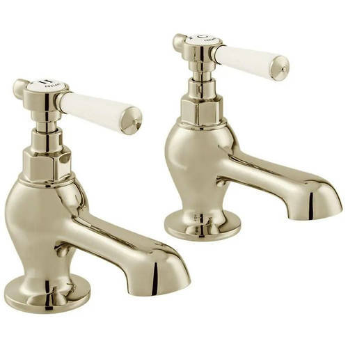 Additional image for Basin & Bath Tap Pack With Lever Handles (Bright Nickel).