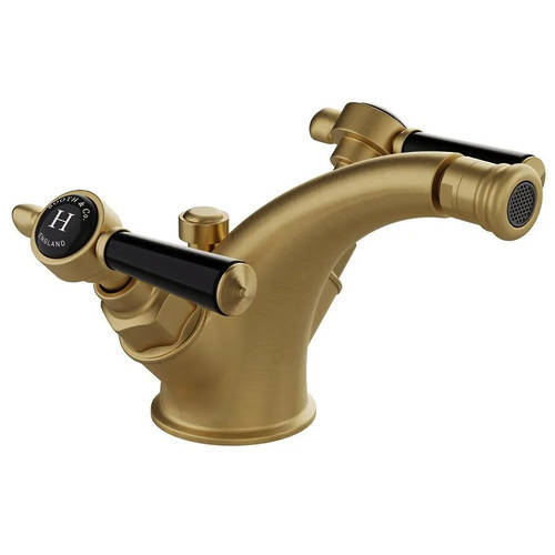 Additional image for Mono Basin & Bidet Tap Pack With Lever Handles (Brushed Brass).