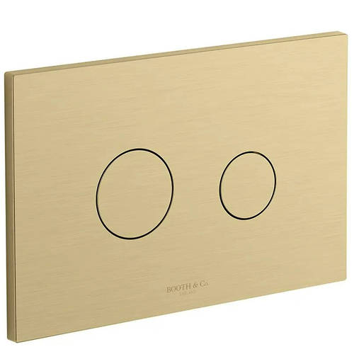 Additional image for Flush Plate With Round Buttons (Brushed Brass).