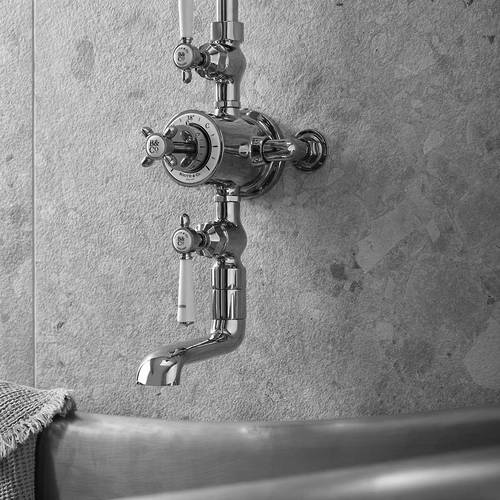 Additional image for Thermostatic Shower Column With 3 Outlets (Chrome).