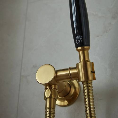 Additional image for Thermostatic Shower Valve With Mini Shower Kit (Brushed Brass).