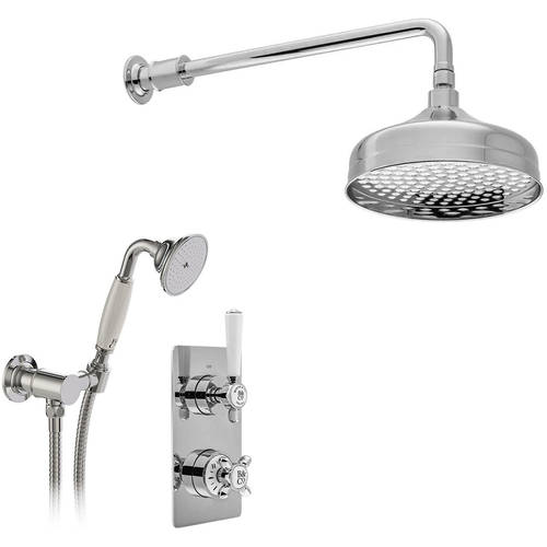 Additional image for Thermostatic Shower Valve With Mini Kit & Fixed Head (Chrome).