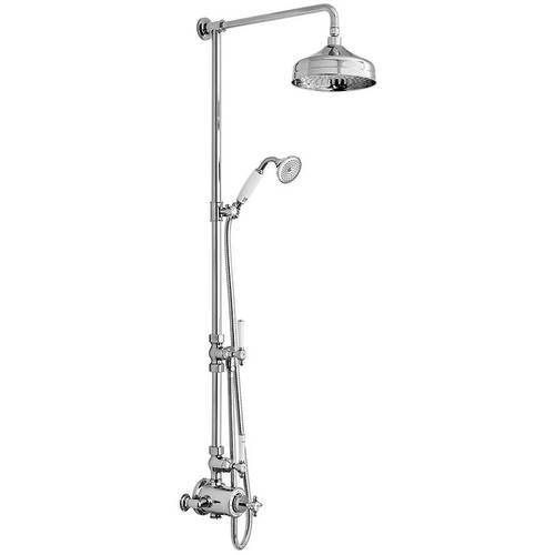 Additional image for Thermostatic Shower Column With 2 Outlets (Chrome).