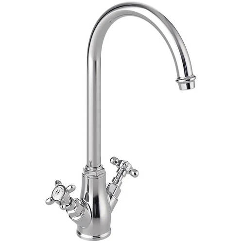 Additional image for Kitchen Mixer Tap With Crosshead Handles (Chrome).