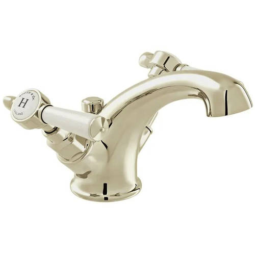 Additional image for Mono Basin Mixer Tap With Pop Up Waste & Lever Handles (Bright Nickel).