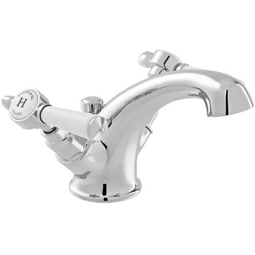 Additional image for Mono Basin Mixer Tap With Pop Up Waste & Lever Handles (Chrome).