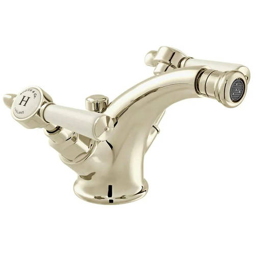 Additional image for Mono Bidet Mixer Tap With Pop Up Waste & Lever Handles (Bright Nickel).