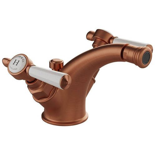 Additional image for Mono Bidet Mixer Tap With Pop Up Waste & Lever Handles (Brushed Bronze).