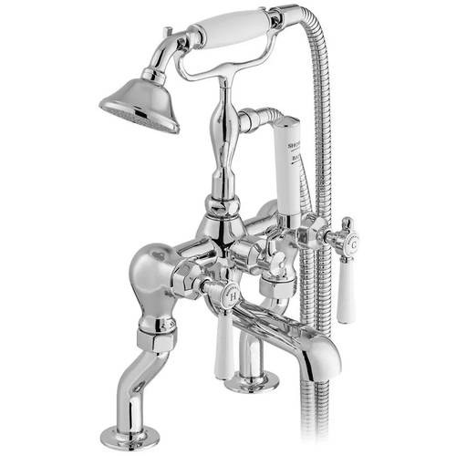Additional image for Bath Shower Mixer Tap With Lever Handles (Chrome).
