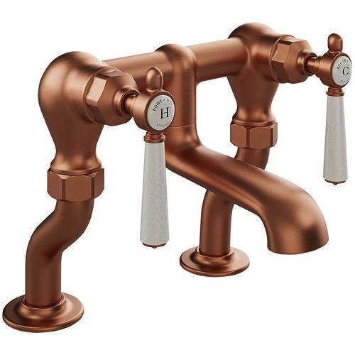 Additional image for Bath Filler Tap With Lever Handles (Brushed Bronze).
